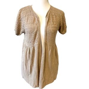 J.Jill medium petite cardigan brown open short sleeves